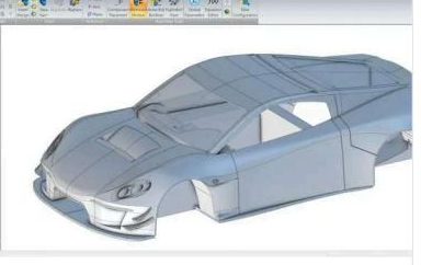 Járműkarosszéria felületmodellje Alibre Design CAD szoftverben